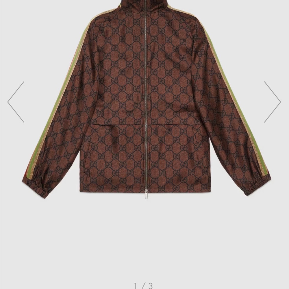 SOLD on rareeyecandy.com - GUCCI tracksuit zip up jacket in the silk Supreme GG - Picture 3 of 11